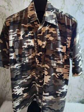 P.J. Mark Cammo Print Short Sleeve Shirt